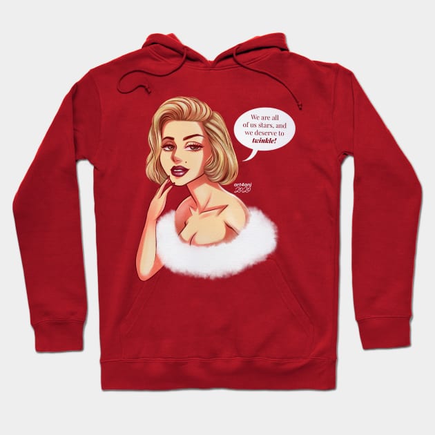 Marilyn Monroe Hoodie by art4anj